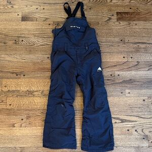 Burton Kids Black Snow Bib Overalls - small